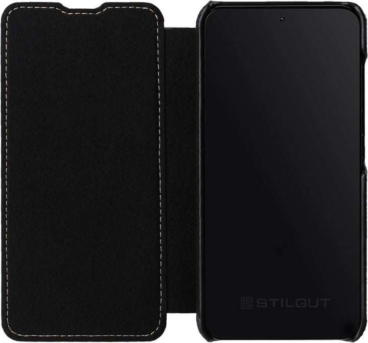 STILGUT Book Case kompatibel mit Samsung Galaxy S23 Hülle aus Leder, Lederhülle, Klapphülle, Handyhü