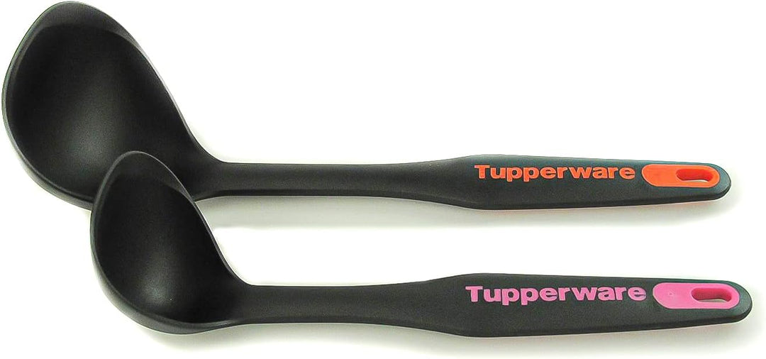 TUPPERWARE Griffbereit Schöpflöffel schwarz-orange + schwarz-pink klein