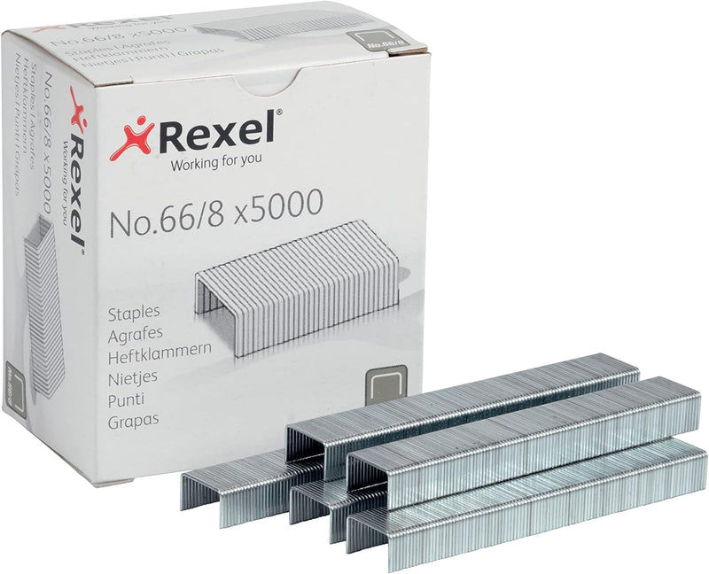 Rexel 66 Heftklammern (8 mm) 5000 Stück, 8 mm