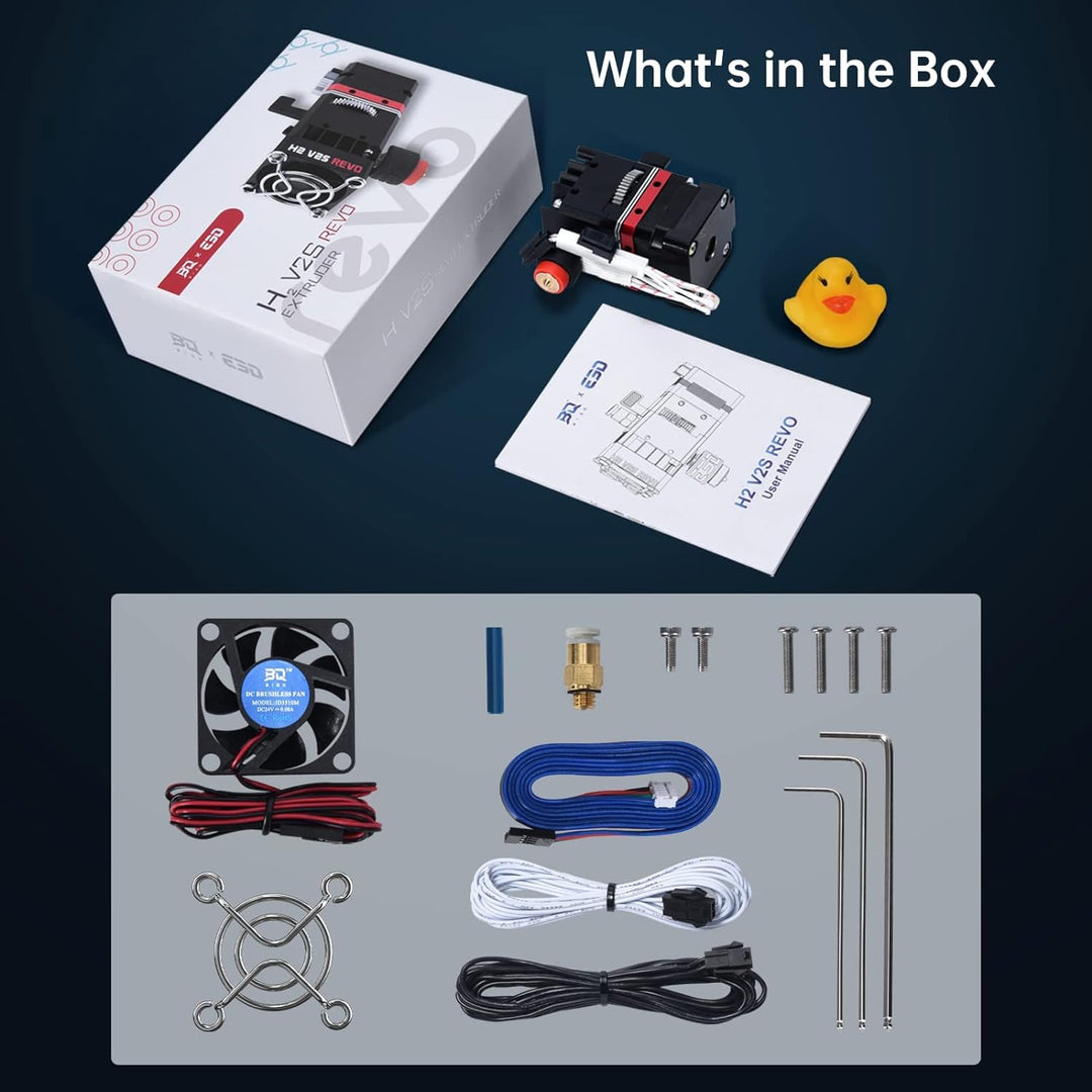 BIQU H2 V2S Revo Dual Gear Feeder Extruder Direct Drive Metal Extruder Upgrade Kit with 4 Mounting H