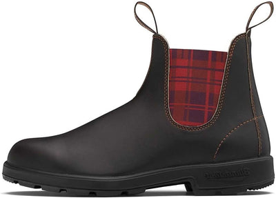 Blundstone Damen Original 500 Series Chelsea Boot 37 EU Brown Burgundy Tartan, 37 EU Brown Burgundy