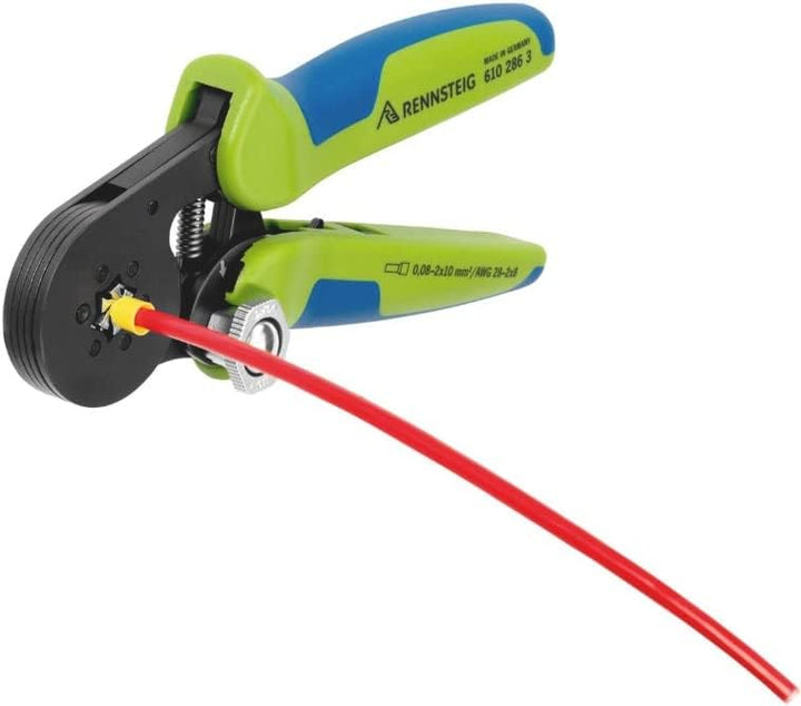 Rennsteig Aderendhülsencrimpzange PEW 8.286 (0, 08 – 16, 0 mm² / AWG 28 6, Abmessung 180 mm, ergonom