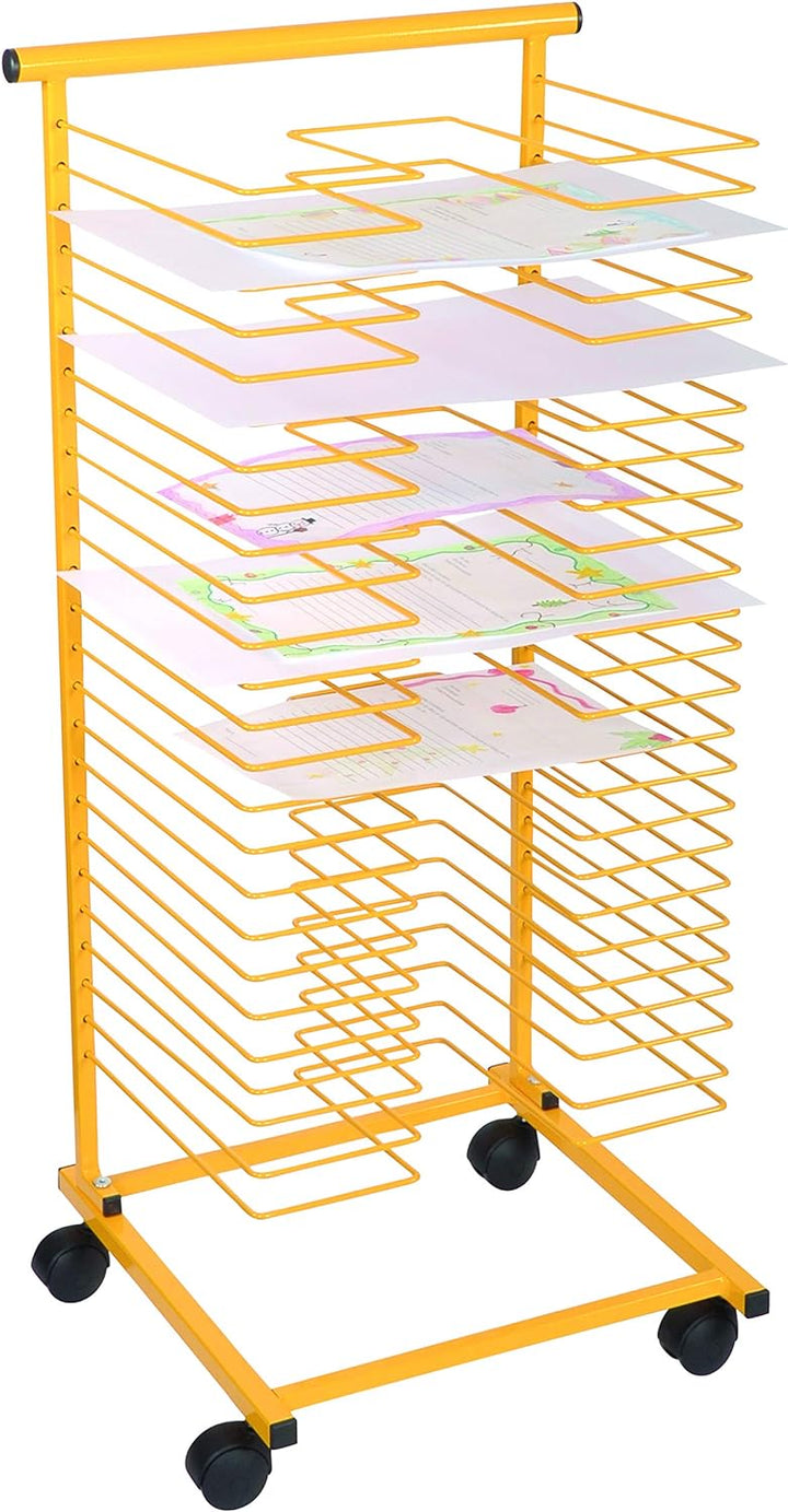 EDUPLAY 240080 Papiertrockenständer, Gelb, pulverbeschichteter Stahl