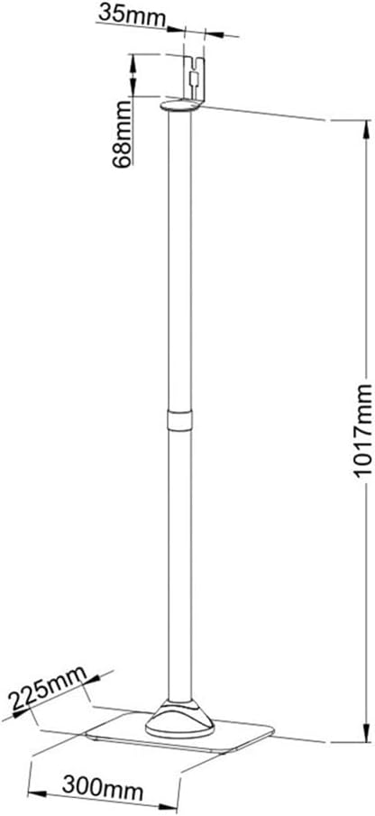 NEG Lautsprecher-Halterung VarioSound F01A für Sonos Play:1 (weiss) Boxen-Rack/Träger/Ständer mit Ka