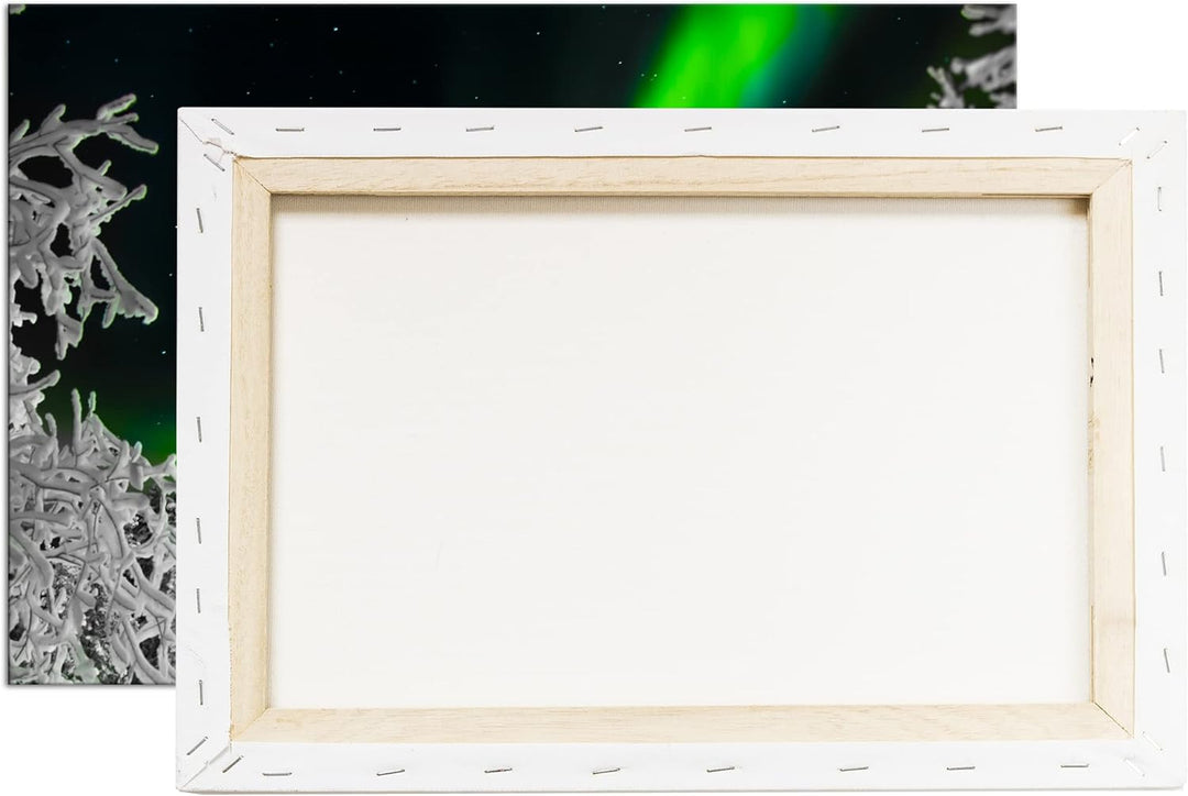 deyoli Atemberaubende Nordlichter Format:75x50 cm als Leinwandbild, Motiv fertig gerahmt auf Echthol