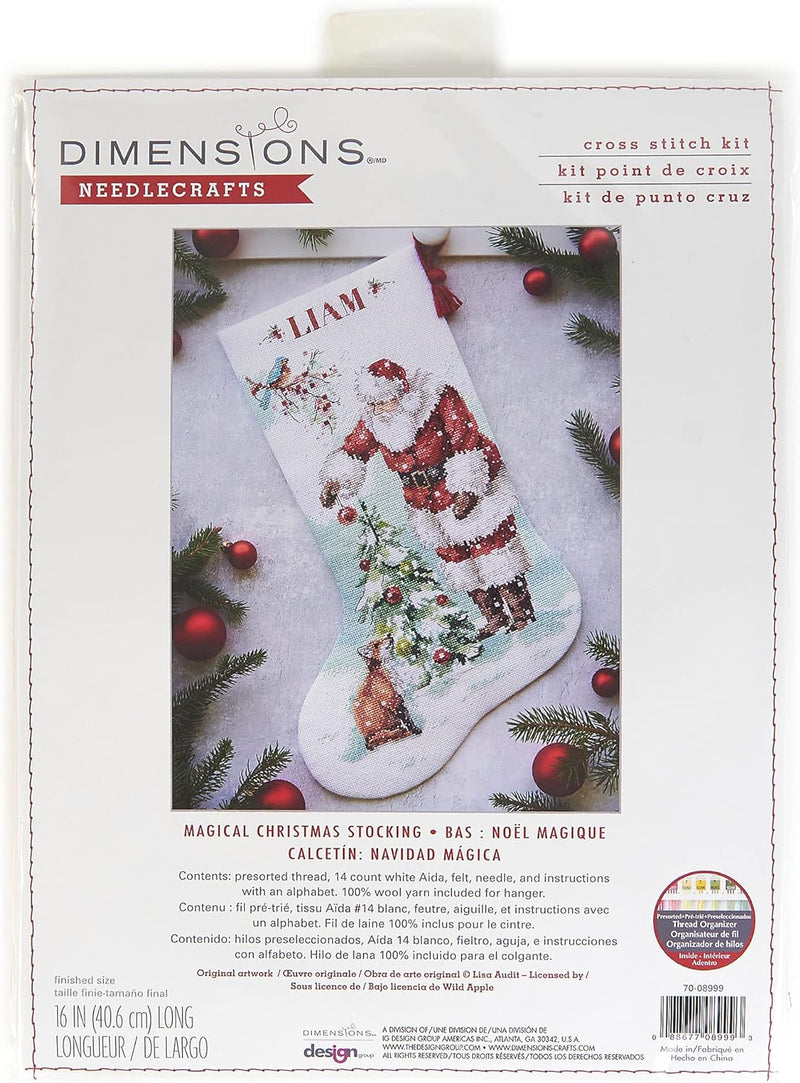 Dimensions – Kreuzstich-Set mit Zahlenangaben – Magical Christmas Stocking – 70-08999 – Handarbeit f