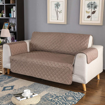 PETCUTE Sofabezug Sofaüberwurf Anti-Rutsch Sofa schonbezug wasserdichtes Sofabezüge 3 Sitzer Quilted