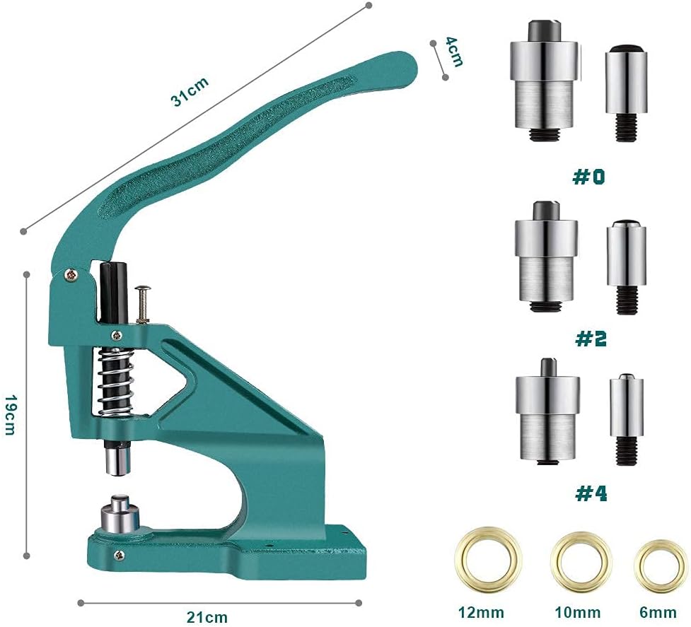 Ösenzange Set Ösenpresse Handpresse Maschine Nietenpresse Ösenmaschine Osenzange mit Oesen Druckknop