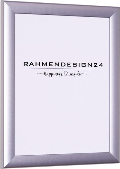 Rahmendesign24 Bilderrahmen Fiona 50x70 (POSTERFORMAT) Alu geschliffen Fotorahmen, Wechselrahmen, Po