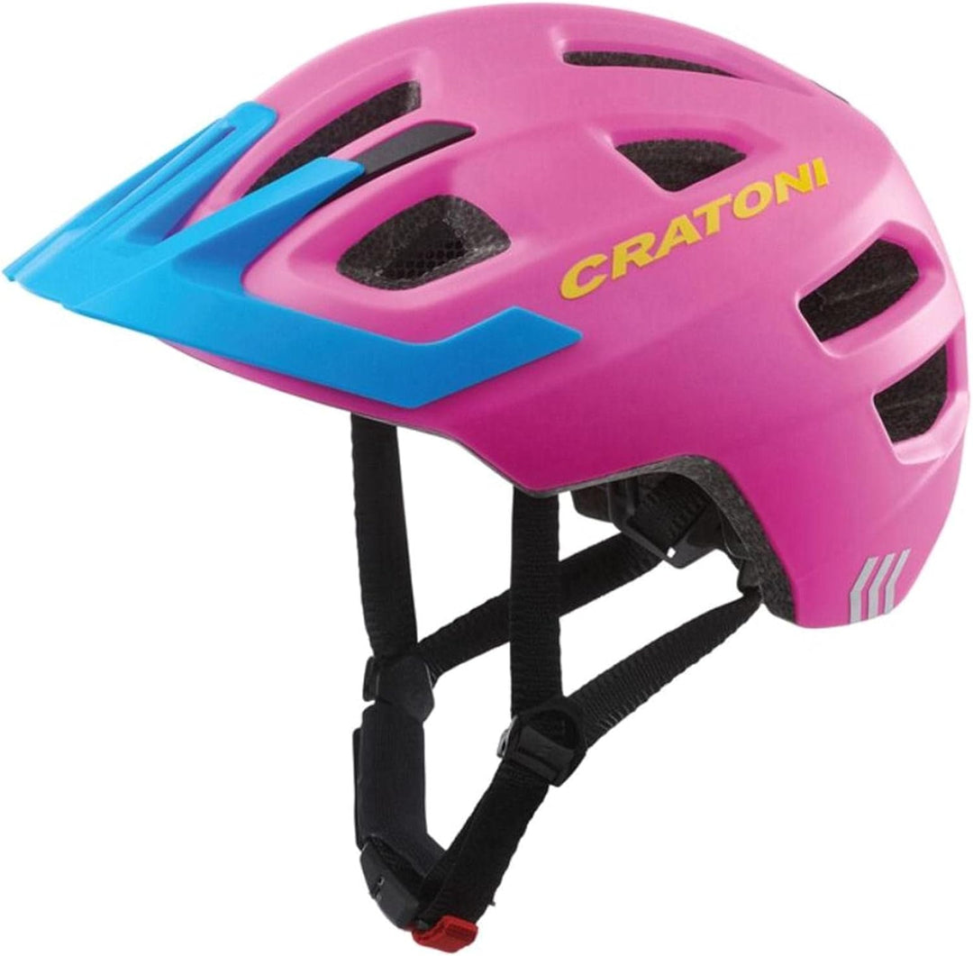 Cratoni Kinderhelm Maxster Pro Fahrradhelm Kinderhelm Jugendhelm mit Rücklicht pink/blau XS/S | 46-5