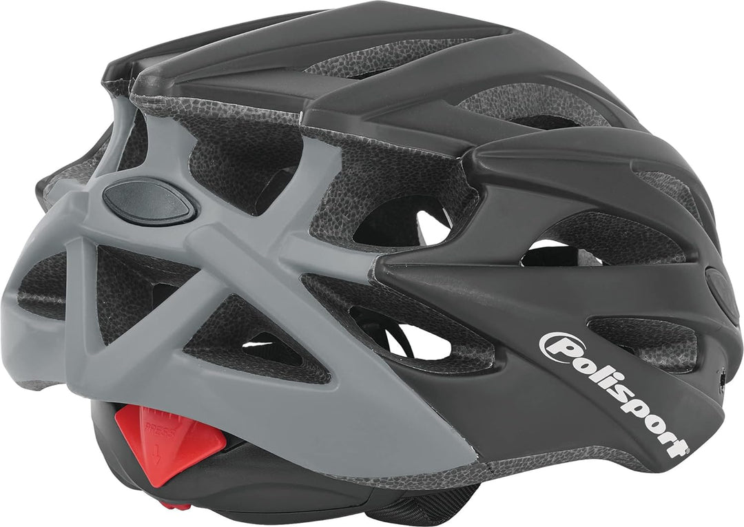 Polisport Unisex-Adult Helmet TWIG-(L=58/61) Helm, Schwarz/Grau, M