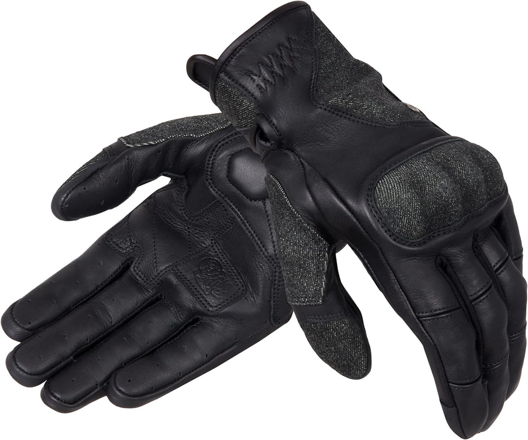BROGER Florida Leder Motorradhandschuhe für Männer Dyneema Fibre Knöchelschützer Perforation Touchsc