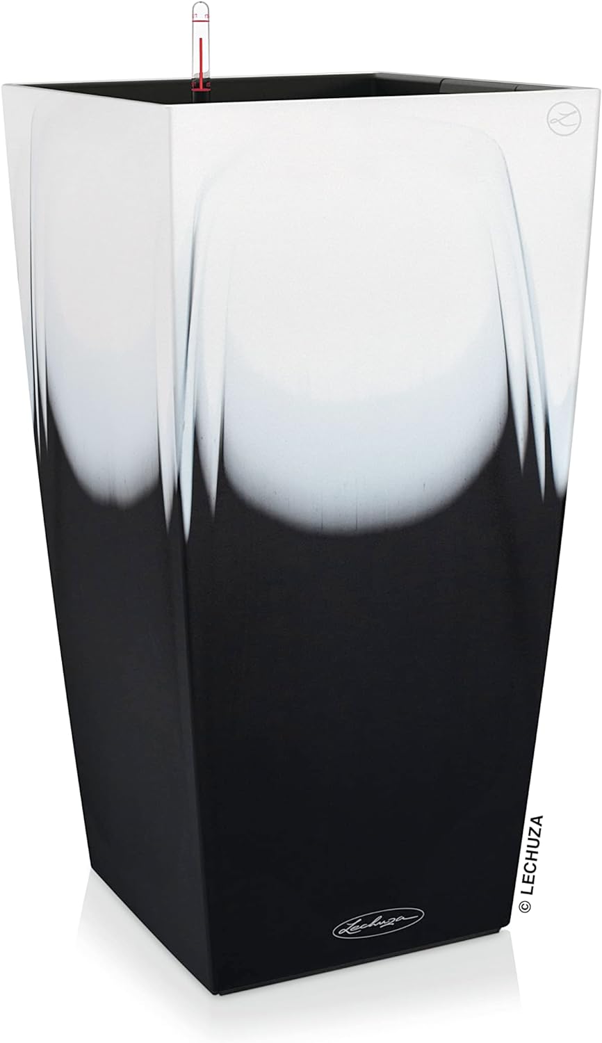 LECHUZA CUBICO Color CAMBIO 30, Inkl. Bewässerungssystem, Herausnehmbarer Pflanzeinsatz, Für Innen-