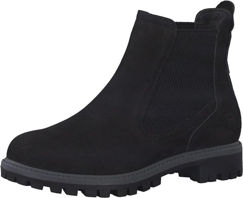 Tamaris Damen Chelsea Boots, Frauen Stiefeletten 36 EU Schwarz Black Uni, 36 EU Schwarz Black Uni