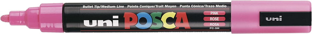 uni-ball Posca PC-5M Marker, Rundspitze, Medium, Pink, 12 Stück rose, rose