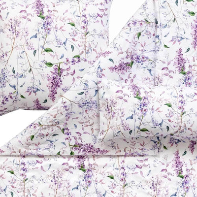 ESTELLA Atelier Mako-Satin Bettwäsche Sybille Farbe Lilac Grösse 135x200 + 80x80 + 40x80
