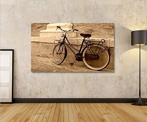 islandburner Bild Bilder auf Leinwand Hollandrad Sepia Retro Altes Fahrrad 1p XXL Poster Leinwandbil