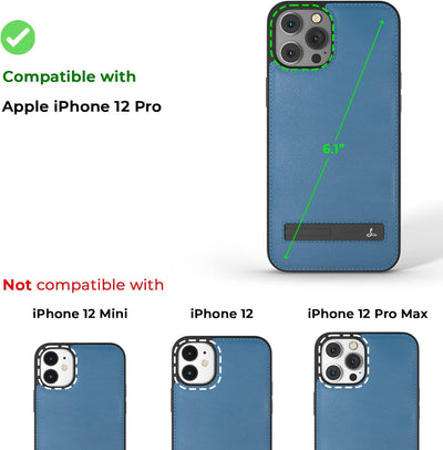Snakehive Metro Lederhülle für Apple iPhone 12 Pro || Echtleder Handyhülle mit Ständer | Echtes Lede