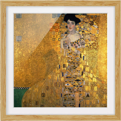 Bild mit Rahmen - Gustav Klimt - Adele Bloch-Bauer I - Farbe Eiche, 50 x 50 cm 50cm x 50cm Eiche, 50