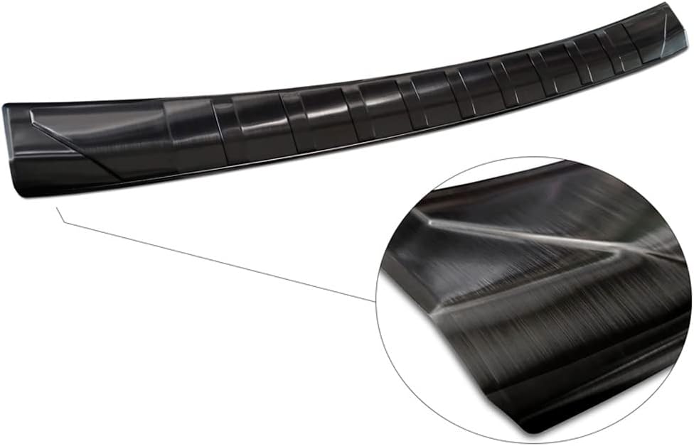 Avisa Schwarz Edelstahl Heckstossstangenschutz kompatibel mit Mercedes C-Klasse W206 Kombi 2021- 'Ri