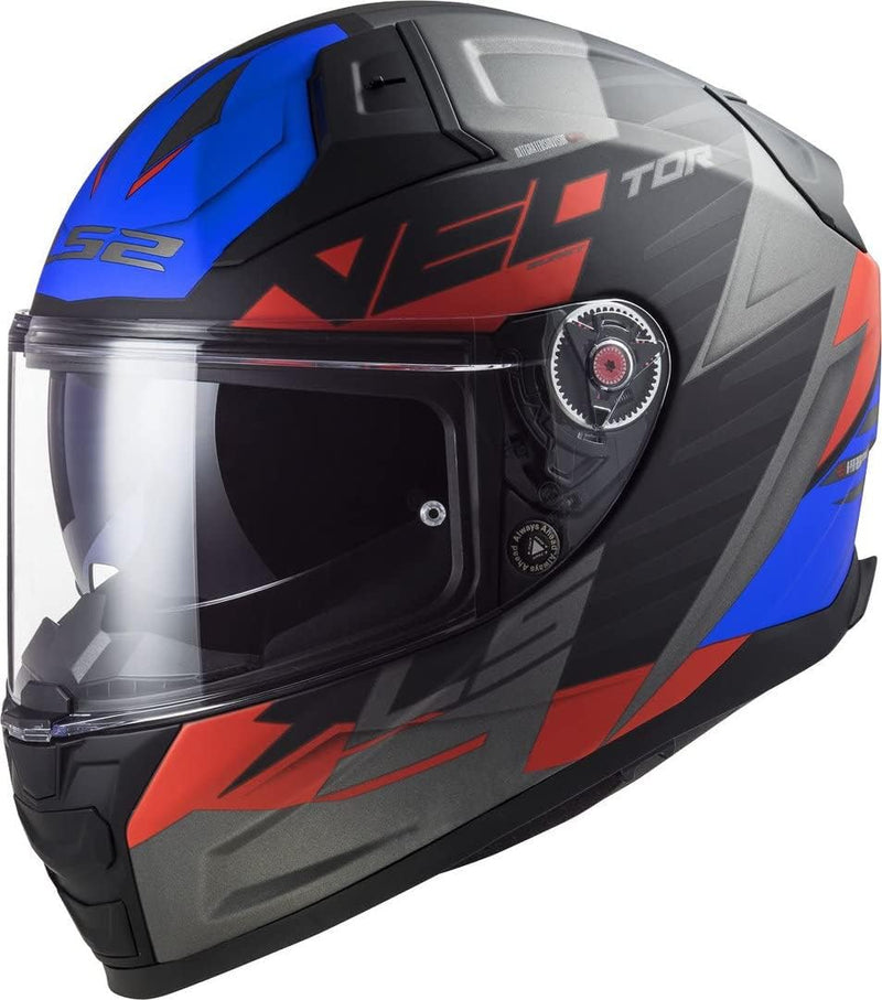 LS2 Vector II Absolute Helm Schwarz/Rot/Blau L (59/60) L schwarz matt, L schwarz matt