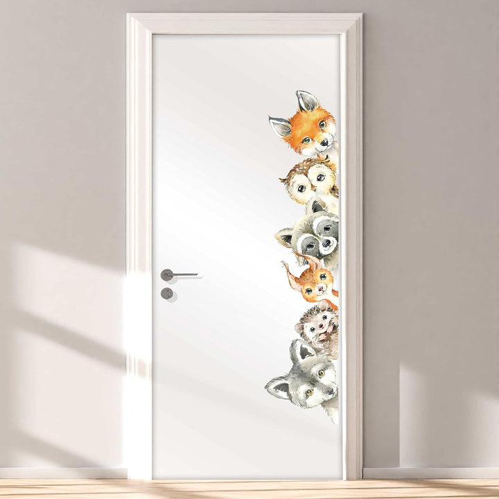 WANDKIND Türaufkleber Kinderzimmer | handgezeichnet | AUFKLEBER Türen Kindergarten | Babyzimmer Tür