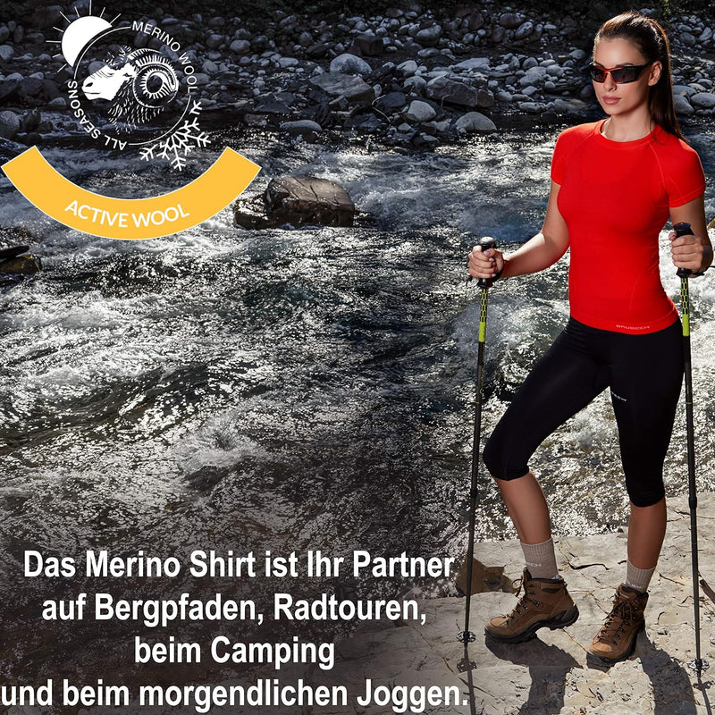 BRUBECK Damen Langarm Funktionsshirt | Atmungsaktiv | Thermo | Sport | Outdoor | Unterhemd | Unterwä