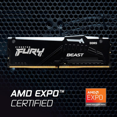 Kingston FURY Beast DDR5 RGB 16GB 6000MT/s DDR5 CL36 DIMM Desktop Gaming Speicher Einzelnes Modul -