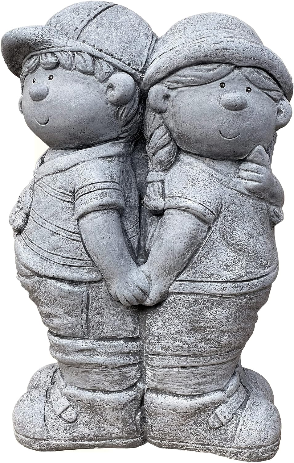 stoneandstyle Steinfigur Junge und Mädchen frostfest Steinguss 20,5 kg