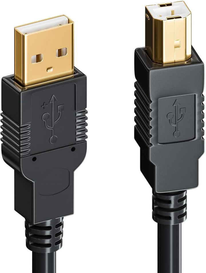 deleyCON 20m Aktives USB Druckerkabel Scannerkabel Datenkabel USB 2.0 A-Stecker zu B-Stecker für Dru