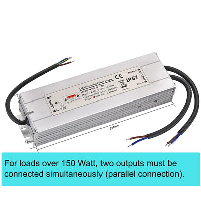 LED Trafo 12V 300W 25A IP67,geeignet für LED Stripes und Leuchtmittel,Upgrade Transformator Netzteil
