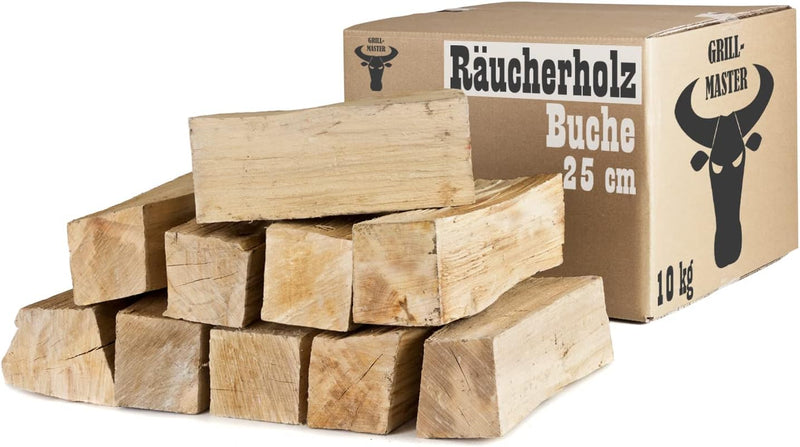 Buche Smoker Holz Räucherholz Brennholz 10-30 kg Buchenholz ohne Rinde 25 cm Kaminholz Smoke Feuerho