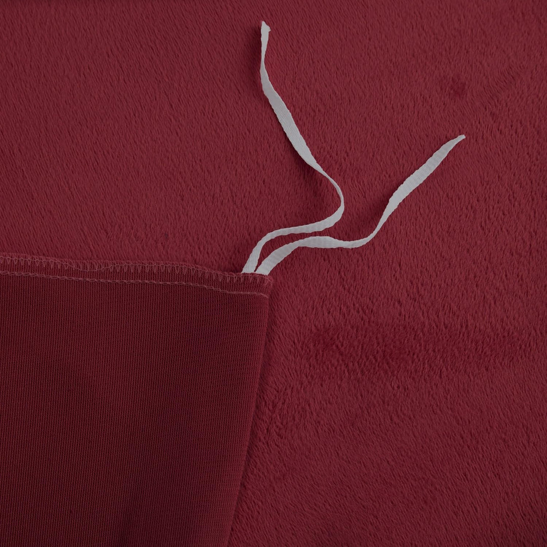 Winter Plüsch Bettwäsche 155x220 Samt Kuschelig Weinrot Rot Thermofleece Nicky Thermo Fleece Flausch