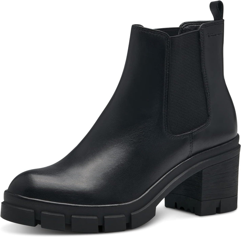 Tamaris Damen Chelsea Boots, Frauen Stiefeletten,TOUCHit-Fussbett 37 EU Schwarz Black 001, 37 EU Sch