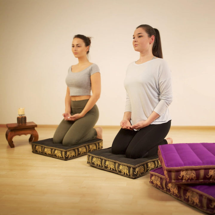 livasia Sitzkissen Boden Thaiseide, Bodenkissen Indoor/Outdoor, Meditationskissen Yogakissen, Stuhla