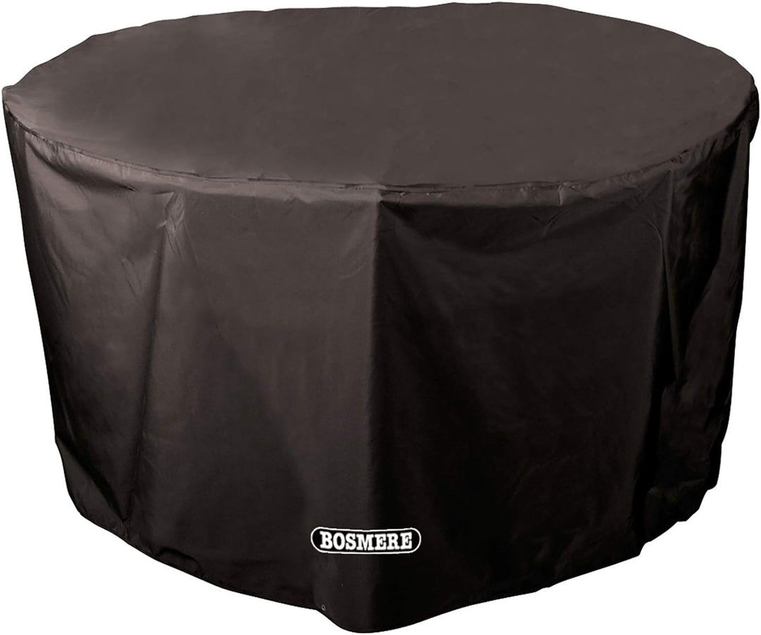 Bosmere Storm Black runde Schutzhülle für Gartentisch 4 bis 6 Personen Schwarz, Schwarz