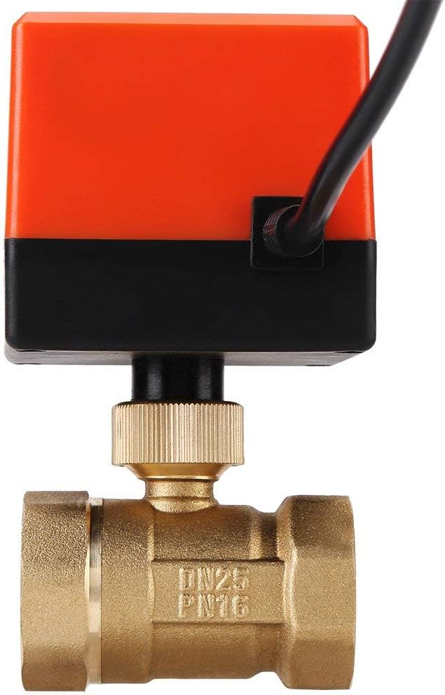 AC 220 V Messing Elektrische Motorisierte Kugelhahn 2 Way 3-Wire 1,6 Mpa Gewinde DN15 DN25 (DN25), D