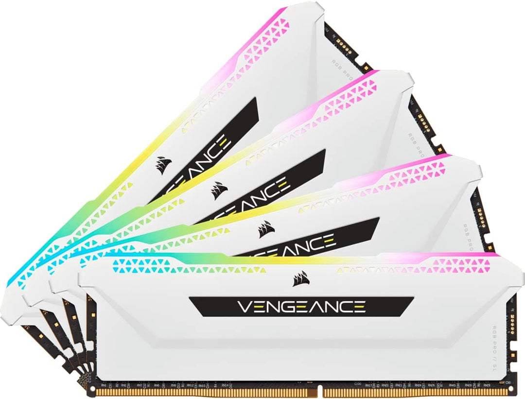 Corsair VENGEANCE RGB PRO SL 32GB (4x8GB) DDR4 3200 (PC4-25600) C16 1.35V - Weiss 4 x 8 GB, 4 x 8 GB