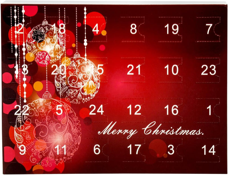 VALIOSA Merry Christmas Mode-Schmuck Adventskalender mit Halskette + 23 individuelle Anhänger aus Ha