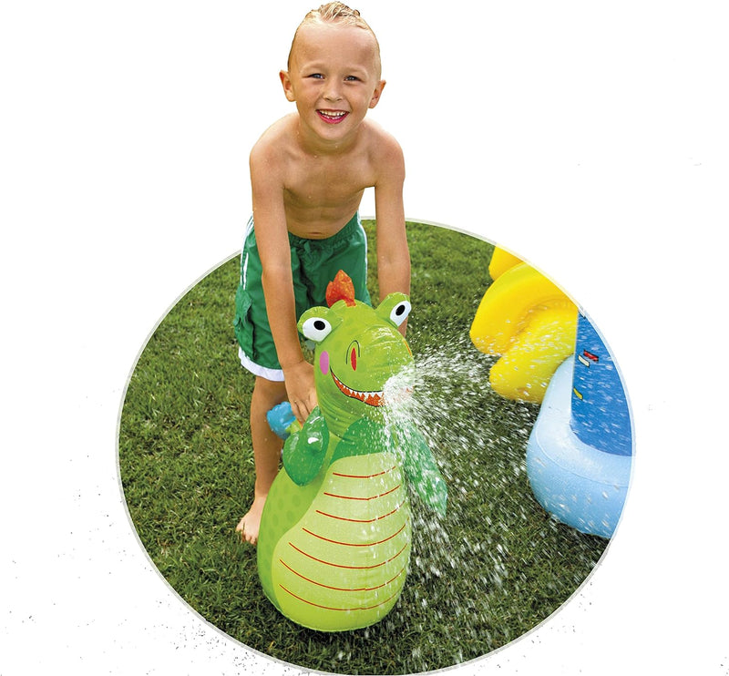 Intex 57138 - Spielcenter mit Wasserstrahlen, Schlossform, 185 x 152 x 107 cm