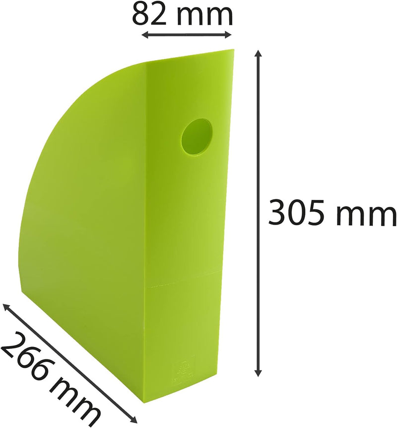 Exacompta 18225D Packung (mit 6 Stehsammler MAG-CUBE, 266x82x305 mm, für DIN A4+, robust und praktis