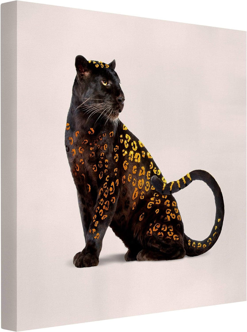 Leinwandbild Jonas Loose Goldener Panther Quadrat 1:1 30 x 30cm Canvas 30cm x 30cm - Canvas, 30cm x