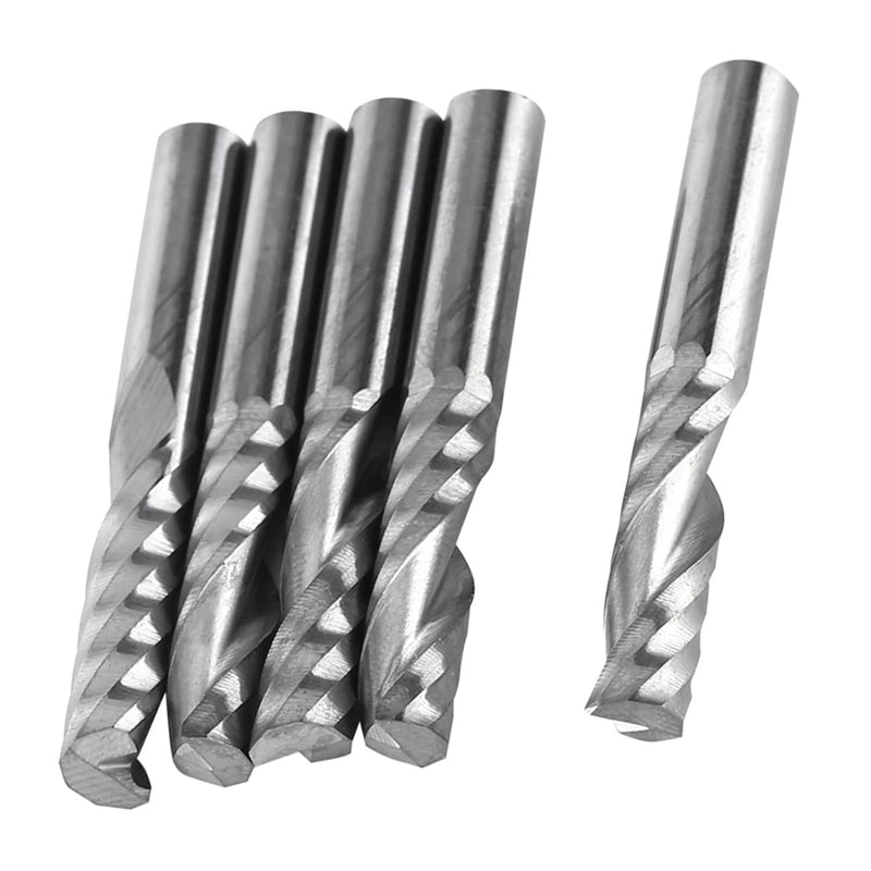 5 stücke 6mm Schaft Hartmetall Single Flute Schaftfräser CNC Router Fräser für Holz Aluminium Stahl
