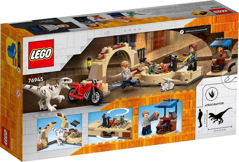 Lego Jurassic World Set - Atrociraptor: Motorradverfolgungsjagd 76945 + Polybag Dinosaurier-Markt 30
