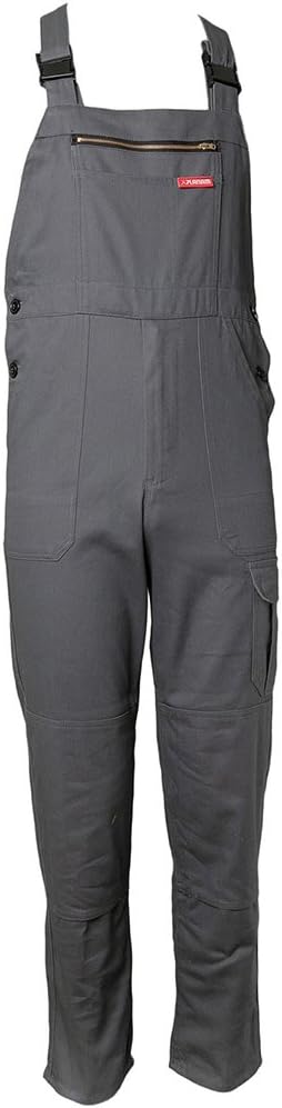 Planam Grösse 60 Herren BW 290 Cargo-Latzhose grau Modell 0177 Grau 60, Grau 60