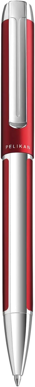 Pelikan 817417 Kugelschreiber Pura, Bordeaux, 1 Stück inklusive Grossraummine vom Typ Pelikan 337 Bo