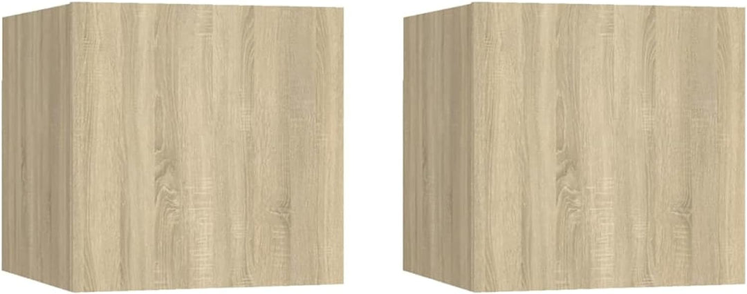 Tidyard 2 STK. Wandschrank Hängeschrank Aufbewahrung Oberschrank Aktenschrank Spanplatte Sonoma-Eich