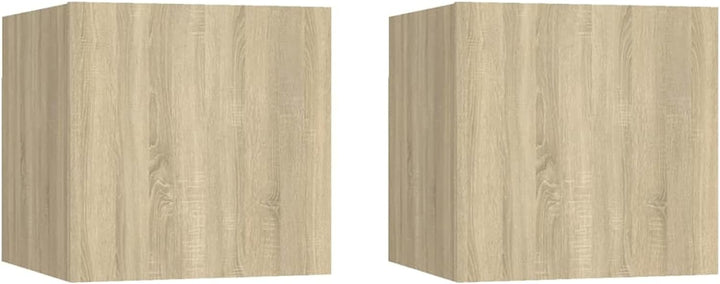 Tidyard 2 STK. Wandschrank Hängeschrank Aufbewahrung Oberschrank Aktenschrank Spanplatte Sonoma-Eich