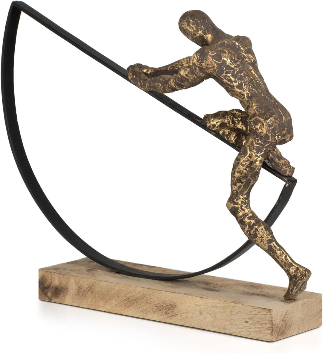 Moritz Skulptur I Turner I 43 x 9,5 x 32 cm I Holzdeko I Skulpturen Deko I Modern I Wohnzimmer I aus
