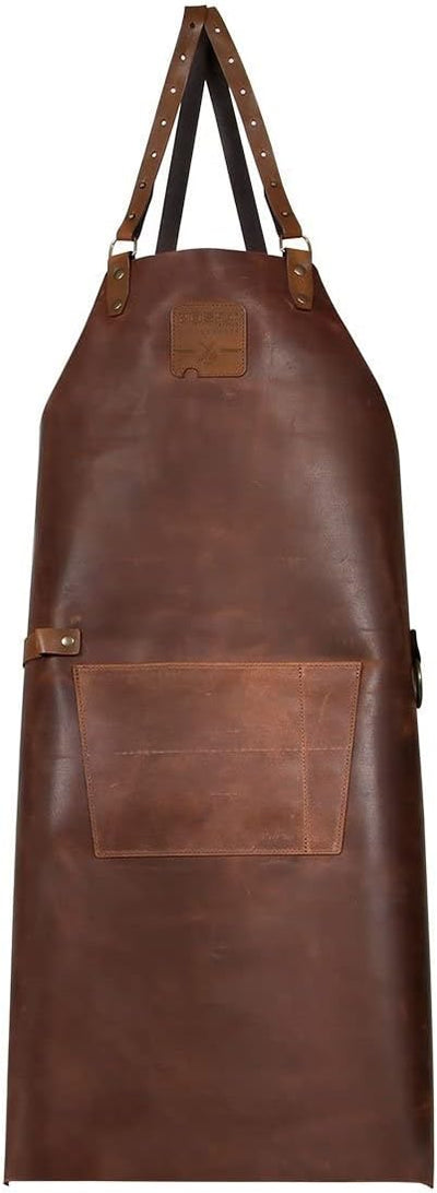 BOSKA Mr. Smith Küchenschürze Cross-body/mit einstellbare Riemen/Leder/Braun / 855 x 640 x 3 mm